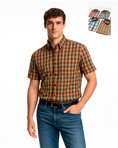 2655 - Camisa Aero Escoses Corte Clásico Con Spandex